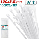 Zunchos TOTAL TOOLS (100 Piezas) Color Blanco