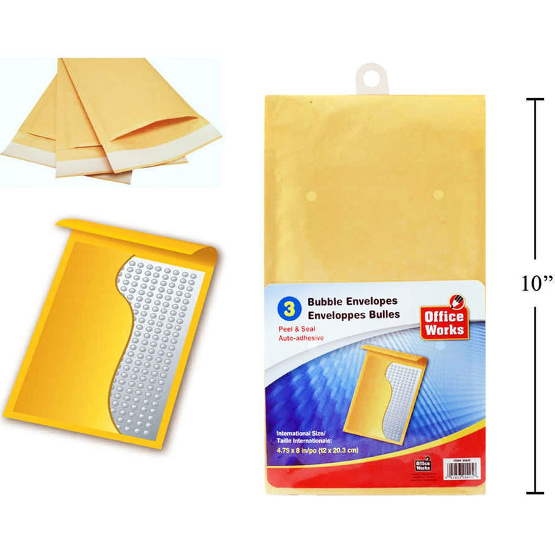 Sobre burbuja de 3 piezas de 4.75x8 "