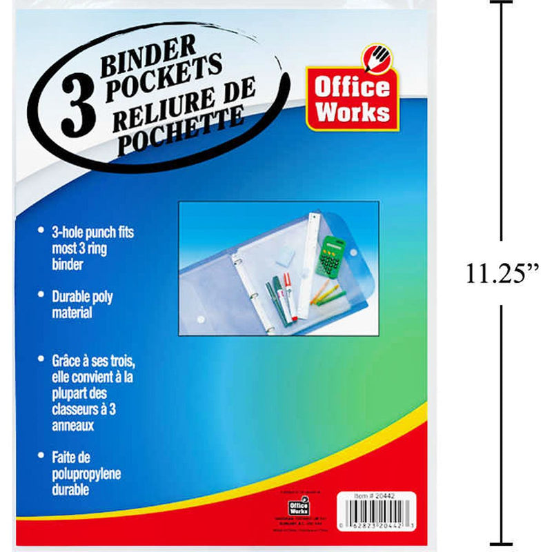 3 bolsillos para carpetas, bolsa con inserto