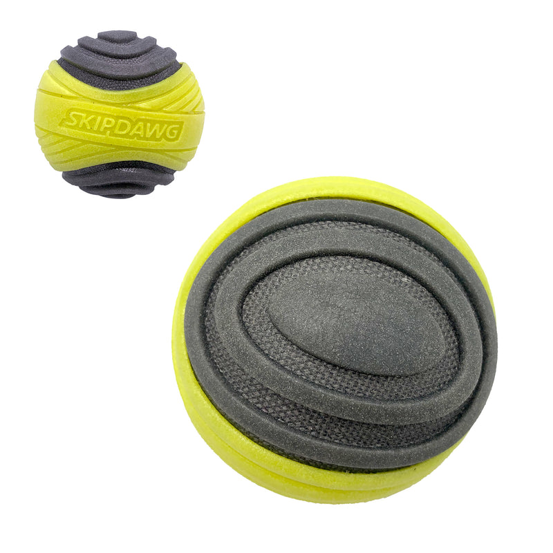 Pelota Duroflex amarilla gris M para mascota