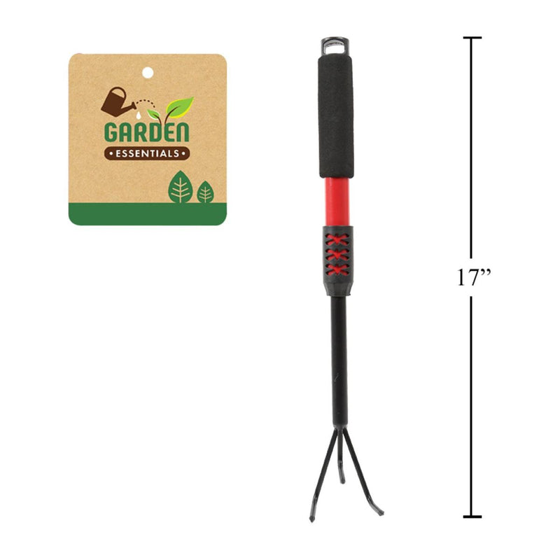 Garden E. Cultivador Deluxe de acero al carbono de 17 "con agarre de espuma, cht