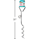 Estaca para atar perro en espiral de metal