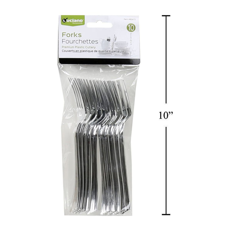 Tenedor desechable con revestimiento de plástico Luciano, 10 pieza