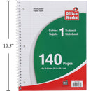 Libreta de notas con resorte de 140-P de 8x10,5 "