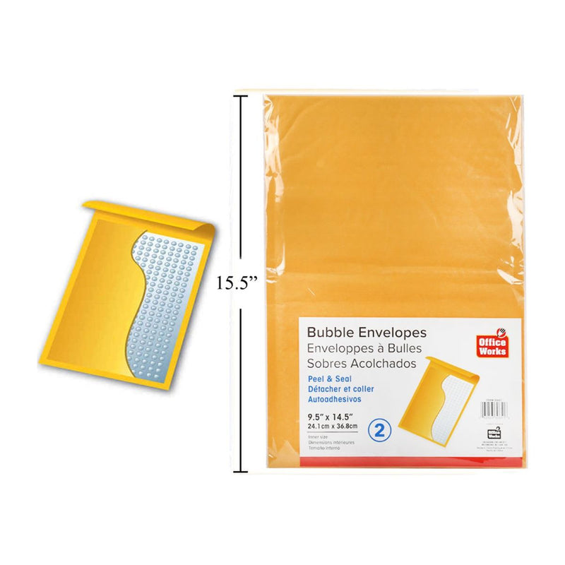 Sobres de burbujas de 2 piezas, despegar y sellar 9.5 x 14.5 "Lbl