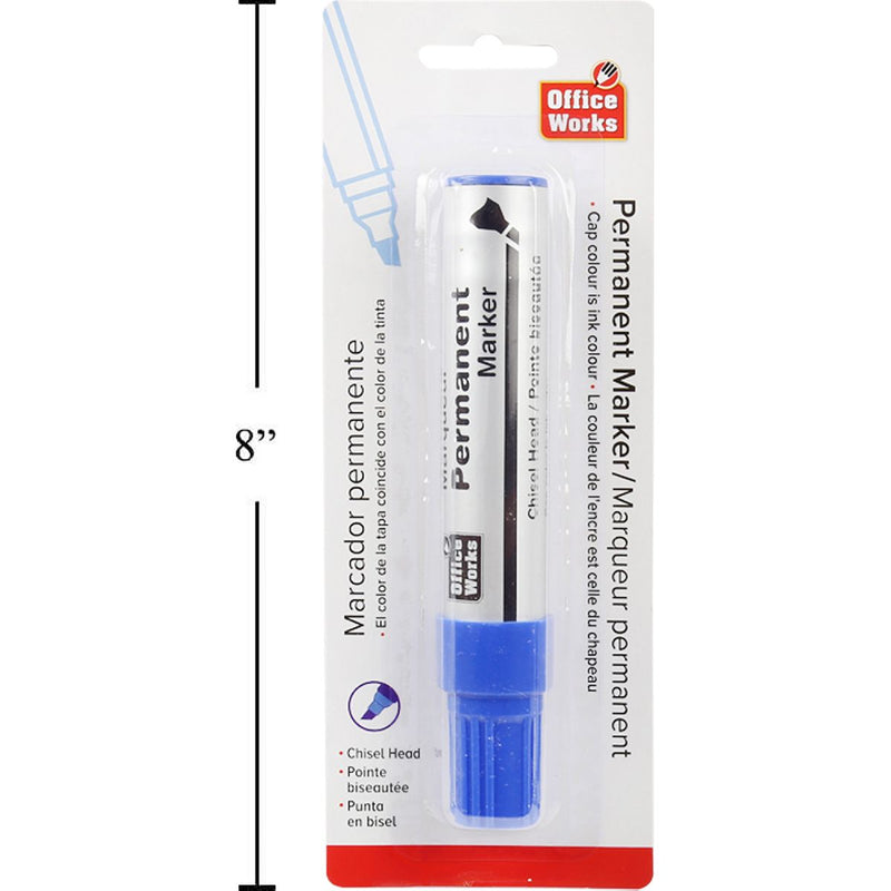 Marcador Rotulador permanente Jumbo, azul, cabeza de cincel