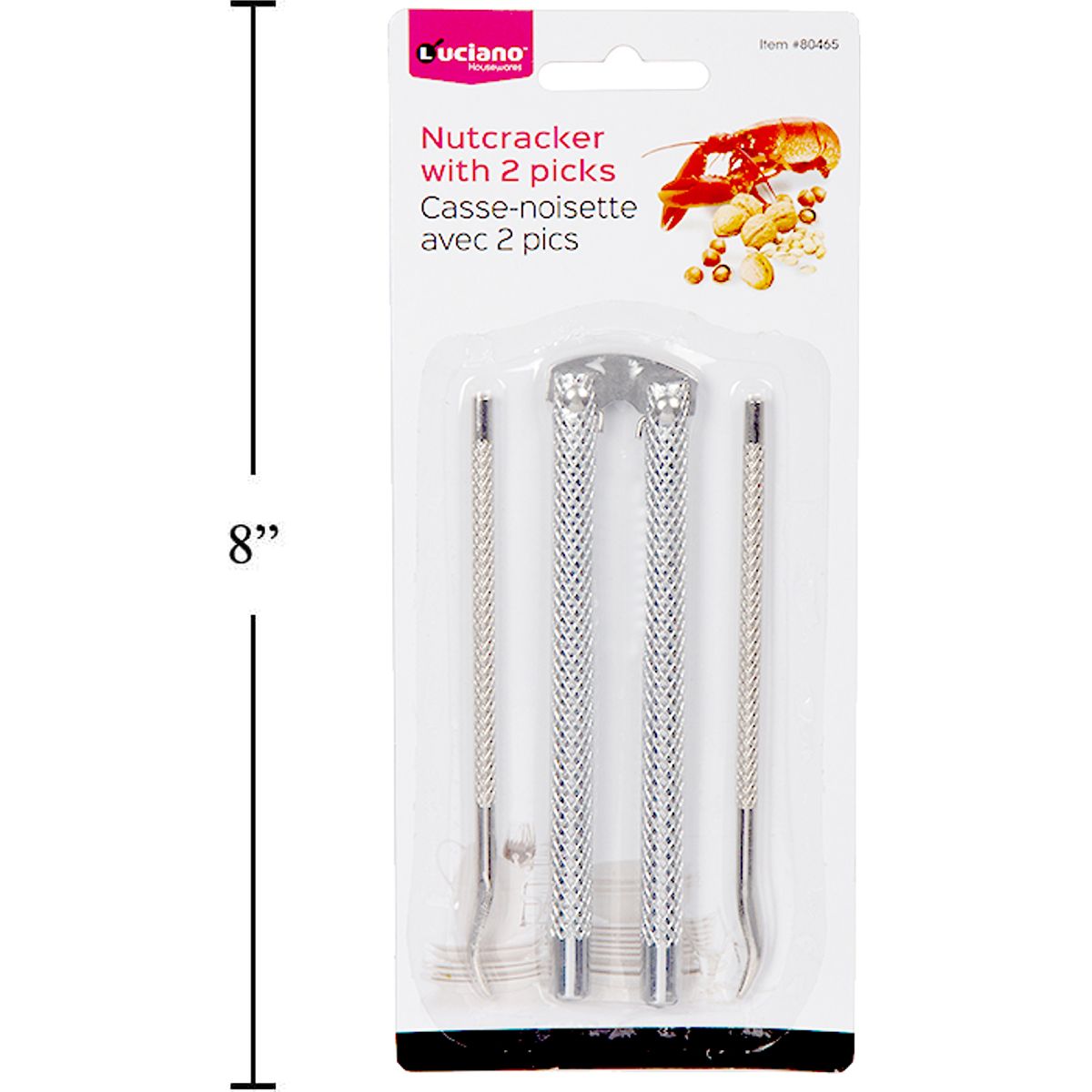 Cascanueces de metal Luciano con 2 púas