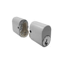 Par de Cilindro Ovalado silver para cerradura US052. Incluye 2 llaves.