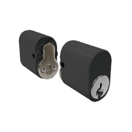 Par de Cilindro Ovalado negro para cerradura US053. Incluye 2 llaves.