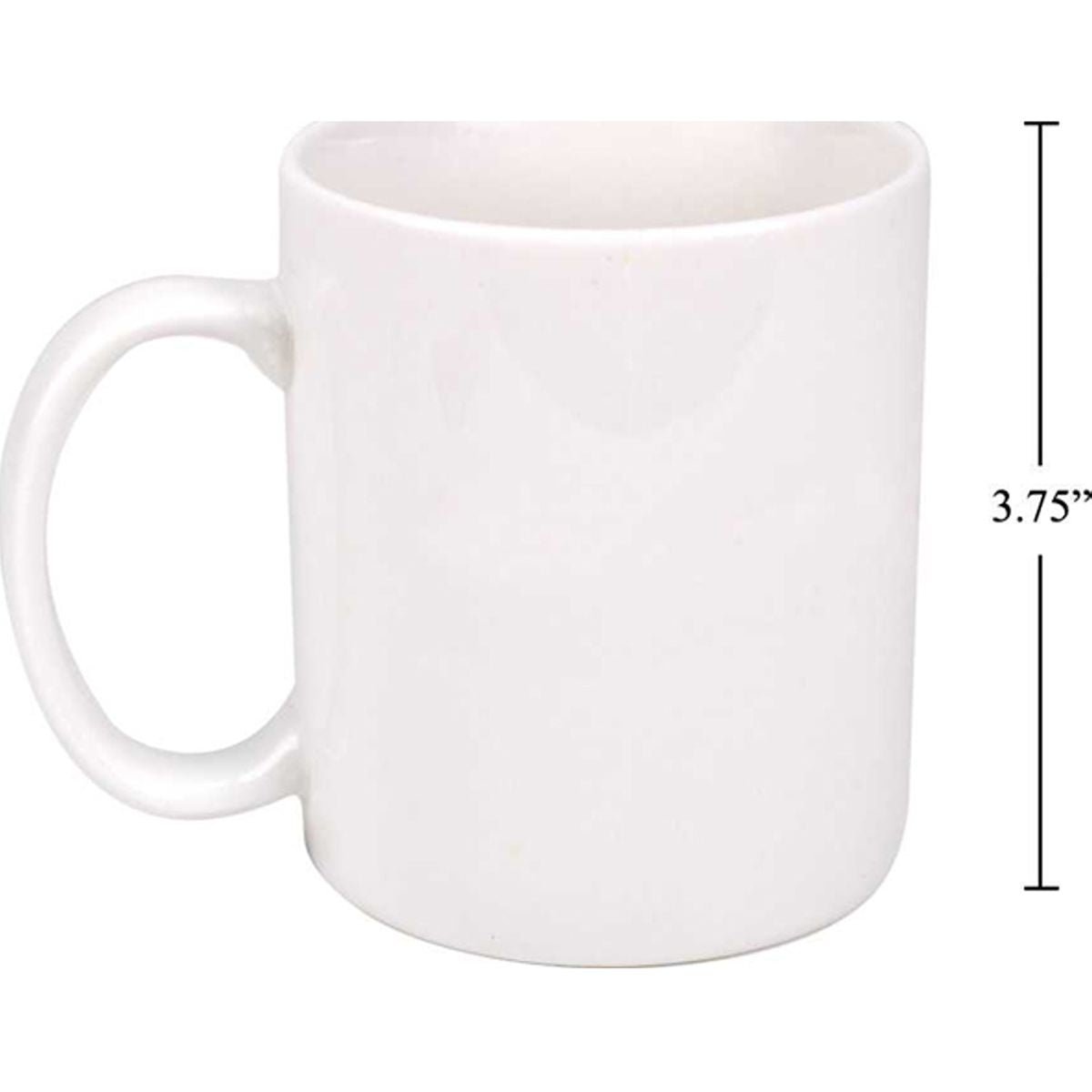 Taza sólida de gres Luciano de 11 oz, blanco