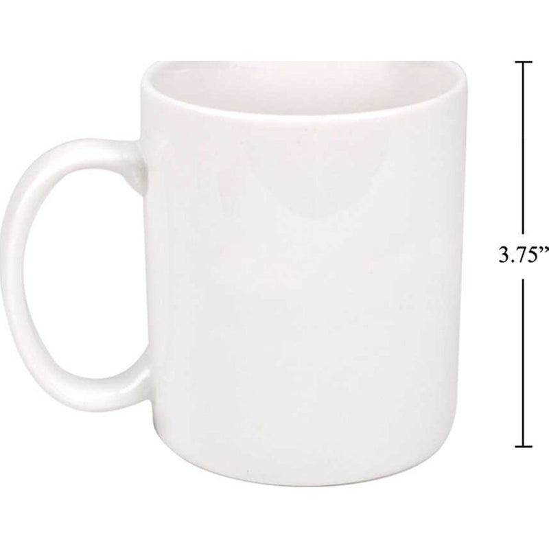 Taza sólida de gres Luciano de 11 oz, blanco