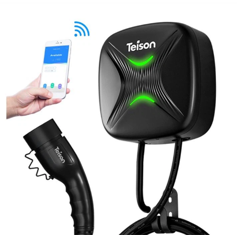 Cargador pared vehículos eléctricos GBT Nivel 2 Smart  OCPP1.6J 7kW 32A monofásico 230V + WIFI+ APP TEISON