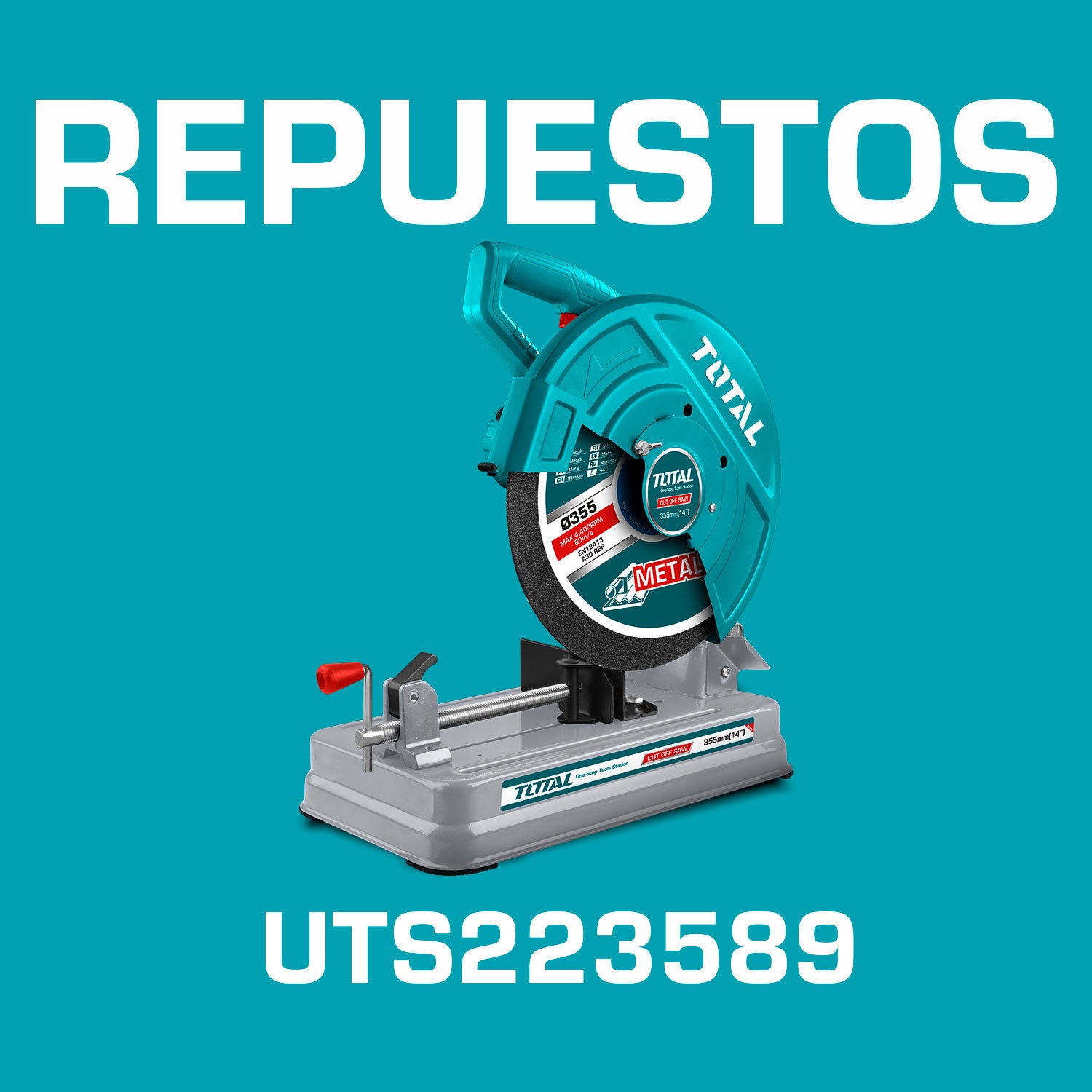 Repuestos Tronzadora 2200W 14" 3700rpm. Codigo UTS223589