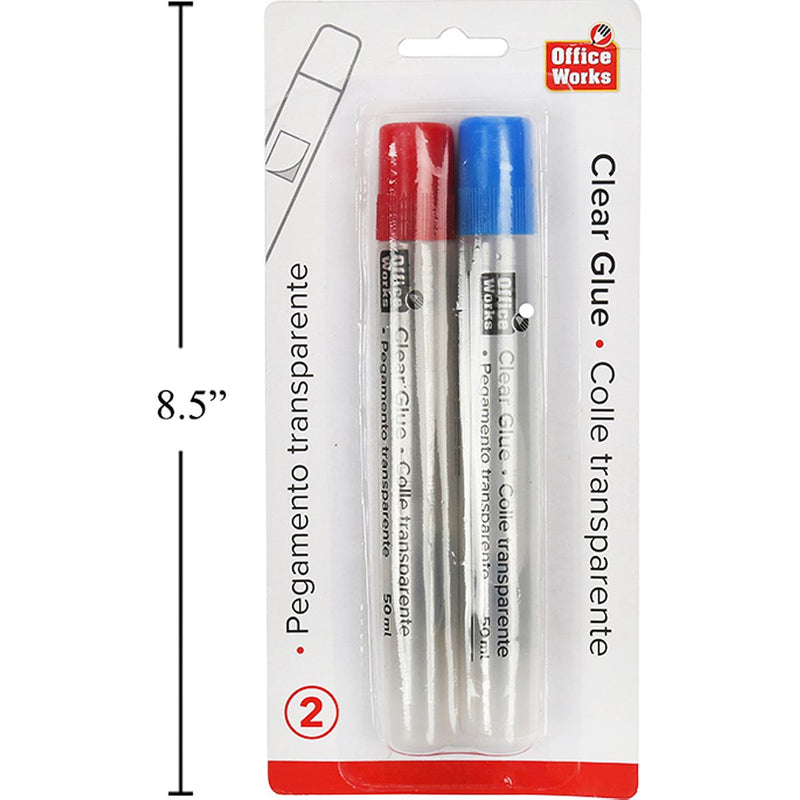 Pegamento transparente roll on de 50 ml, 2 piezas. Pega