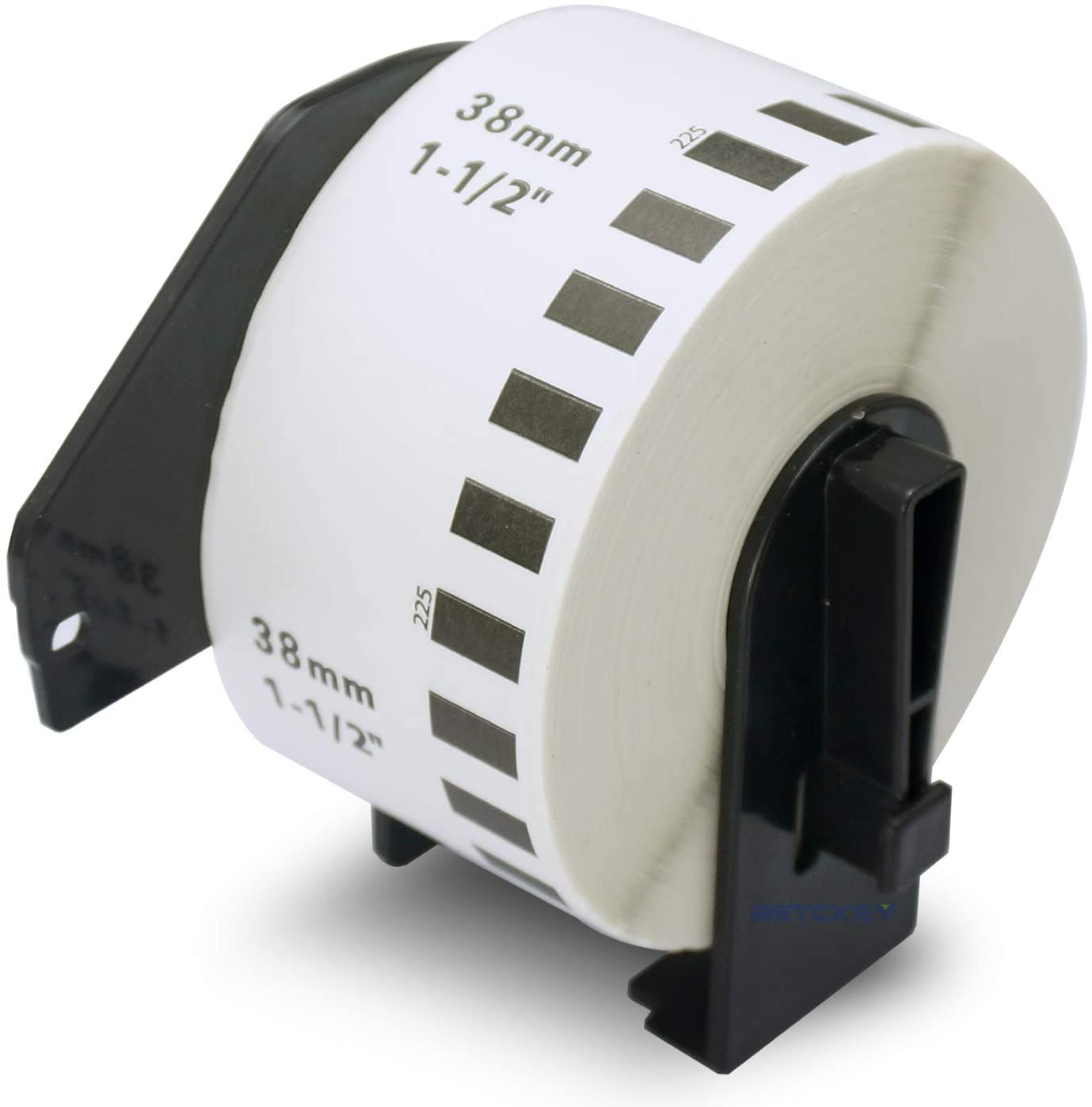 Rollo continuo para brother DK-22225, 1 1/2" x 30.8m ( con holder plastico). Color blanco