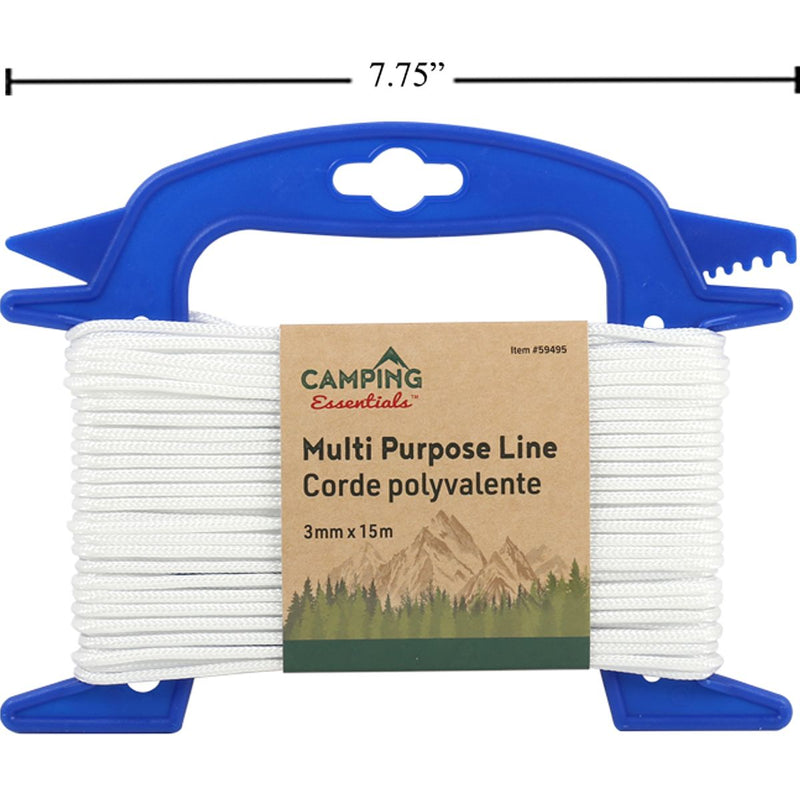 Cuerda soga de acampada multiusos, 3 mm x 15 m