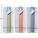 Luciano Toalla de cocina Rayas 15x25 " 50g  (1pza) (Viene en colores variados al azar)