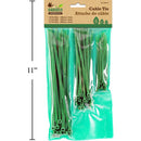 Garden E. 50 piezas de zunchos verdes, bolsa de pvc con cabezal