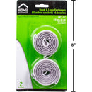 Sujetadores cierre magico velcro de 26 "L, 2 piezas, autoadhesivos, blancos