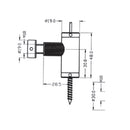 Conector vidrio-vidrio 2 vias 8-10mm. (hollo para cable) (C-C3200B-04/19).