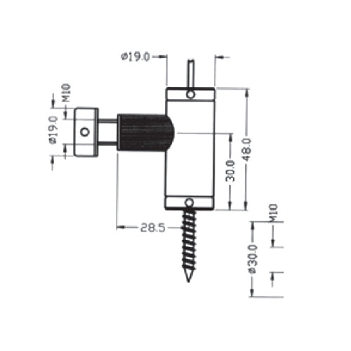 Conector vidrio-vidrio 2 vias 8-10mm. (hollo para cable) (C-C3200B-04/19).