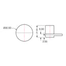 Pivotes vidrio-vidrio pegar con UV glue (par) (C-UV-SSS3010-35GG).