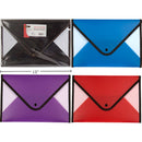 Bolsa plástico para documentos Tam. carta solapa abotonada (1pza)(colores variados al azar)