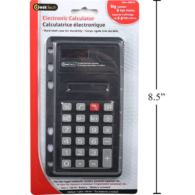 Calculadora de encuadernación de Desk Tech con batería, negro