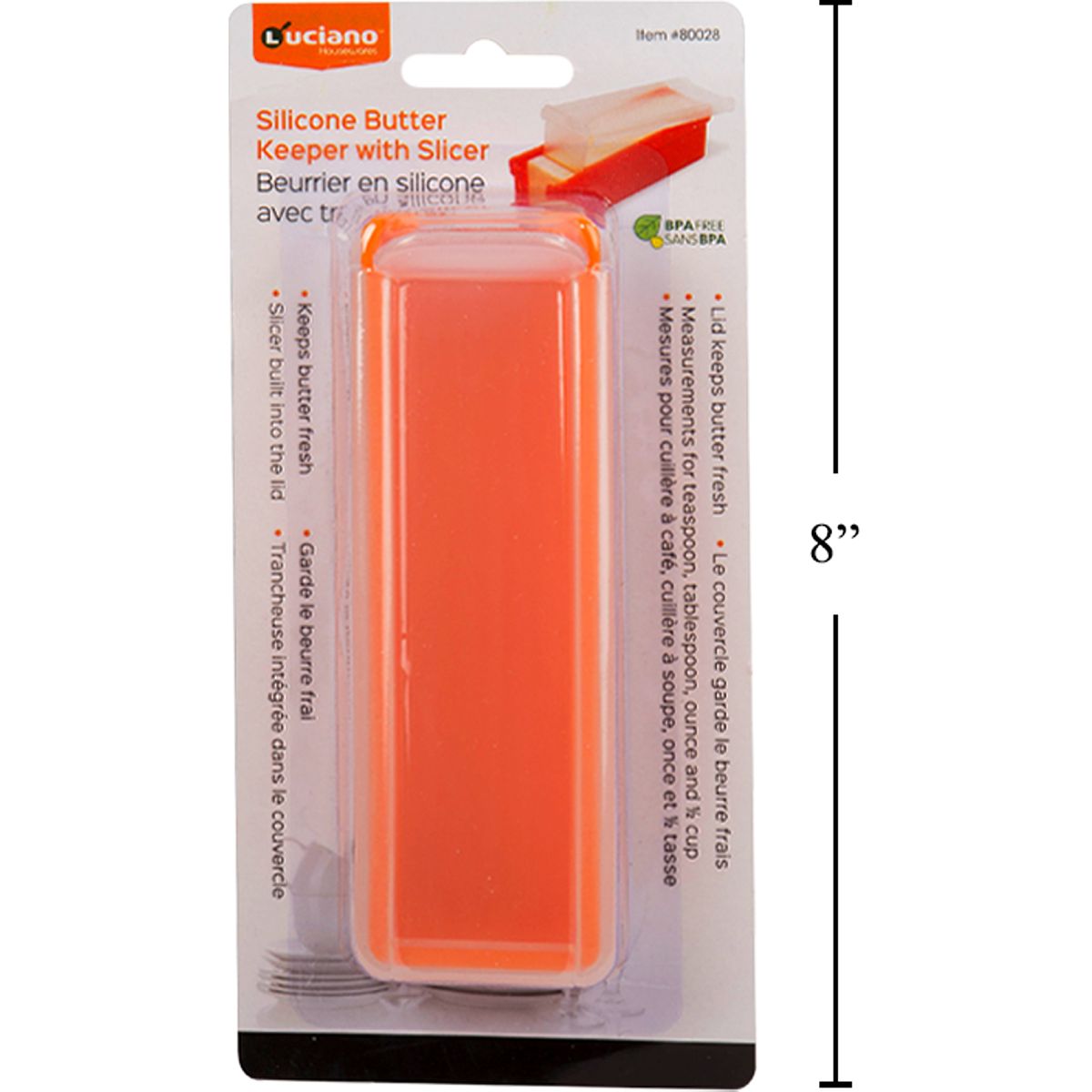 Recipiente para Mantequilla de silicona Luciano con rebanador, b / c