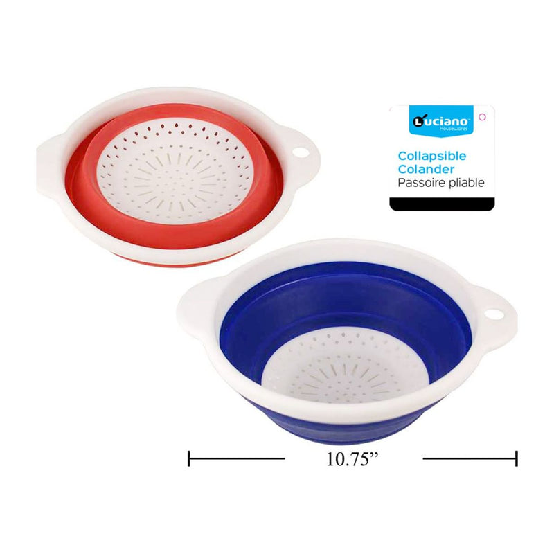 Colador Plegable Luciano de 9 " (1pza) (Viene en colores variados al azar)