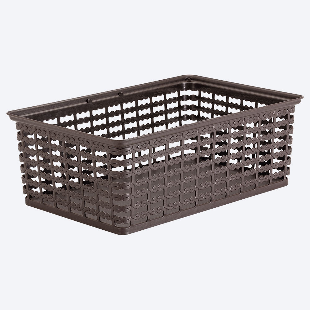 Canasta multiusos deco, 9l, color wengué