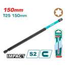 Punta de Destornillador de Impacto T25 150mm Magnético. Tipo Torx larga