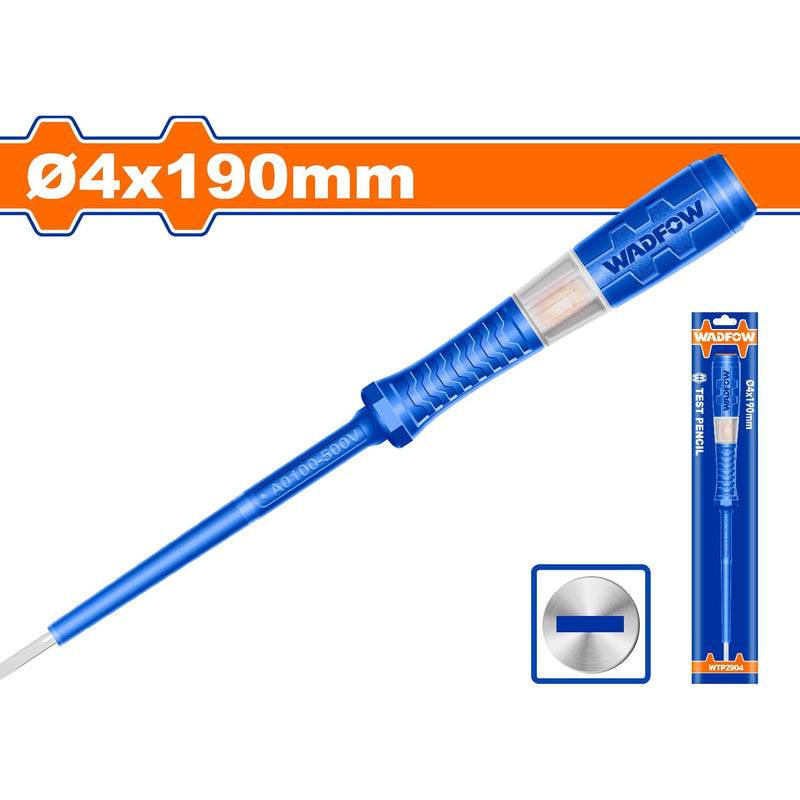 Lápiz medidor probador de voltaje. Tamaño de ranura:4x190mm. AC 100-250V