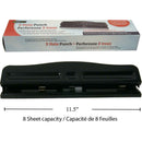 Perforadora ponchadora de 3 orificios Desk Tech
