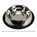 Tazón para mascotas de 8 "de diámetro S / S con goma antideslizante