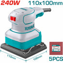 Lijadora de Mano Eléctrica 240W 14000rpm Incluye 5 hojas. De palma Super Total