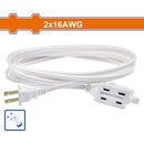 Extensión Eléctrica Polarizada 125V-60Hz 2x16AW Long 10m Corriente: 13A Cable Americano.