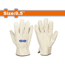 Guantes de Cuero para trabajo pesado. Talla 9.5" (1 par). Ideal trabajos interiores y exteriores.