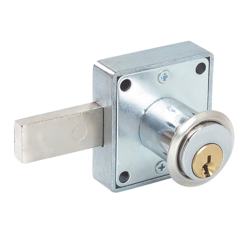 Cerradura mueble cuadrad cilindro largo cromo brillante Lock