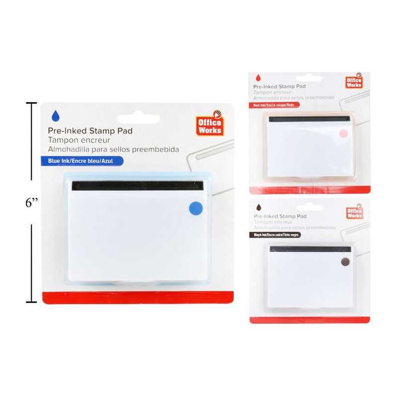 Almohadilla de sello preentintada  (1pza) (Viene en colores variados al azar)
