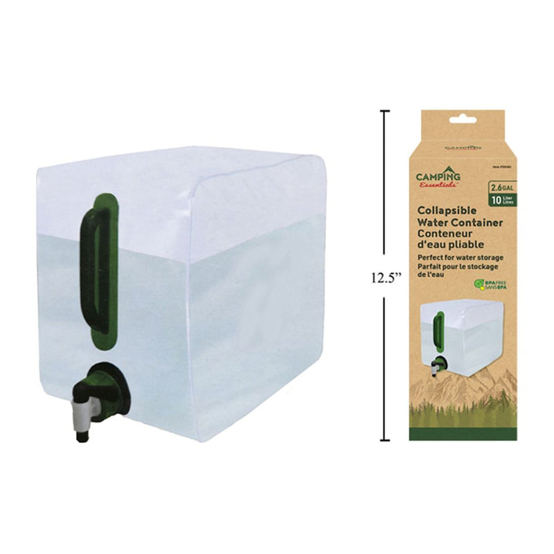 Portador de agua plegable Camping 10L con dispensador
