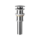 Desagüe De Lavamanos push sin rebalse con tubo 8" largo inoxidable. NESSATI