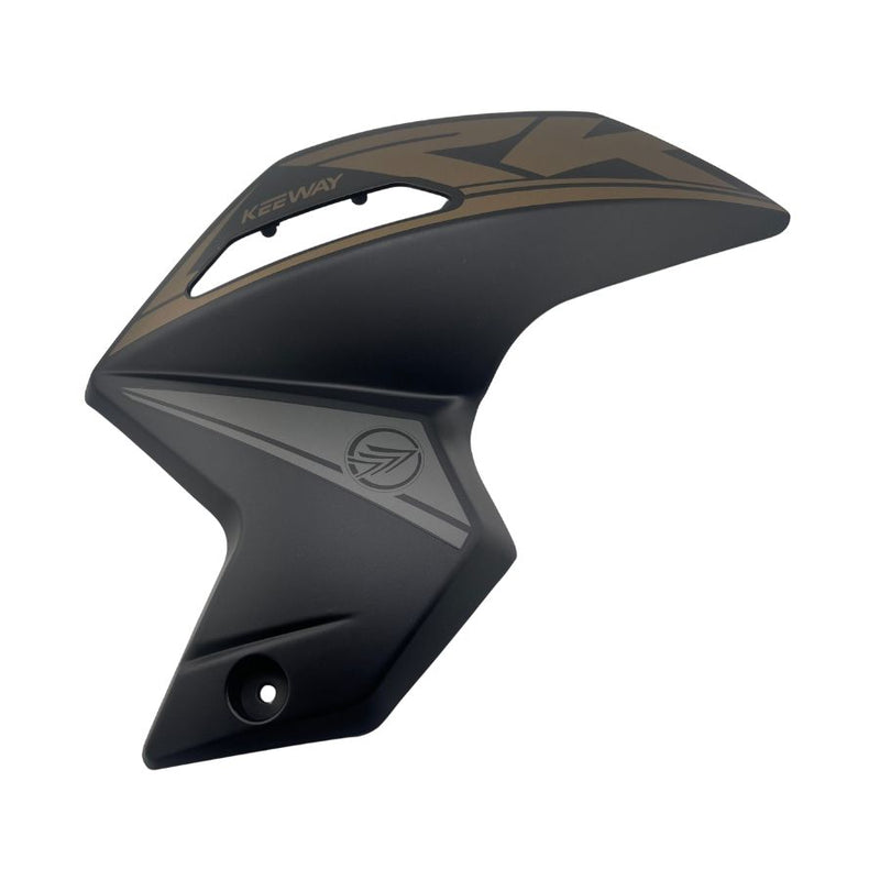 Covertor izquierdo del tanque de combustible negro con calcomanias (RK150)