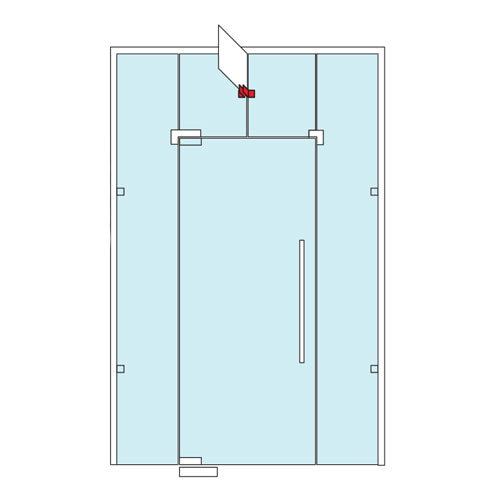 conector superior con aleta. Satinado