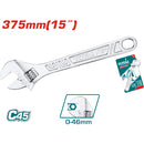 Llave ajustable 15" Ajustable: 0-46mm Acero al Carbono.