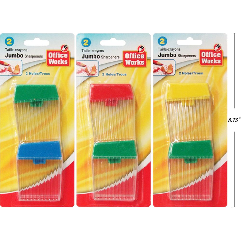 Saca puntas de dos orificios de 2 piezas, Jumbo, surtido de piezas