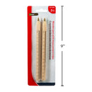 Bolígrafo de madera Desk Tech con índice de medidas, blíster, paquete de 2