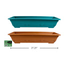 Macetero jardinera rectangular plástico 27 "x8.25" x6 "(1pza) (Viene en colores variados al azar)