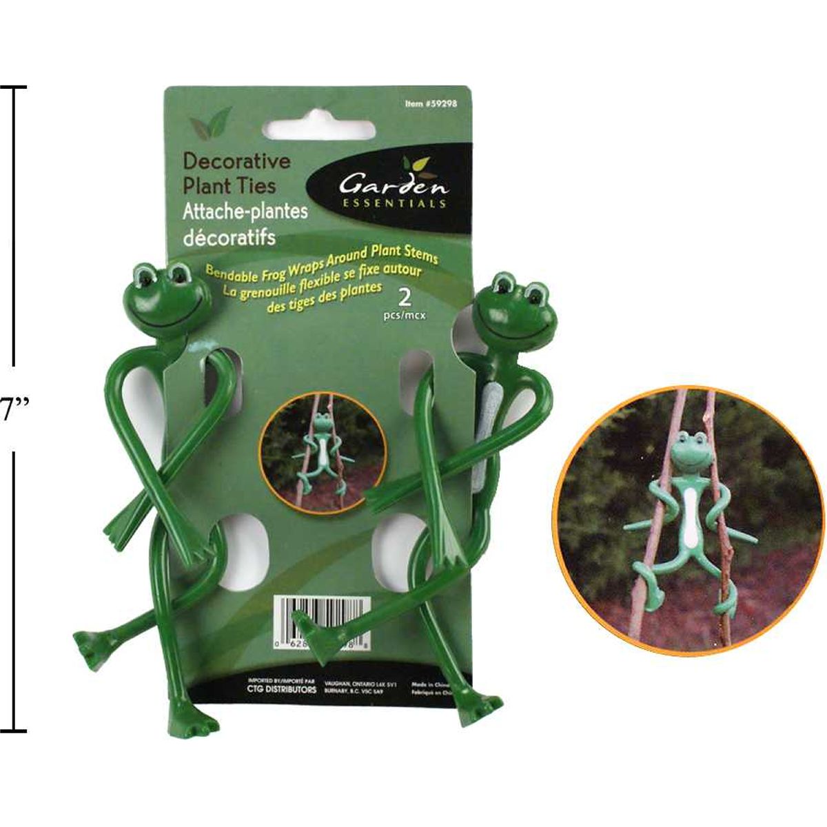 Garden E. 2 piezas de lazos para plantas de rana para fijar plantas