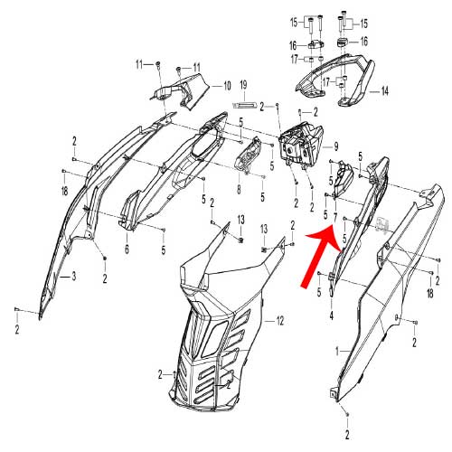 Direccional trasera izquierda (K-BLADE125)